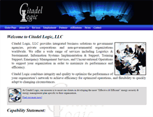 Tablet Screenshot of citadellogic.com